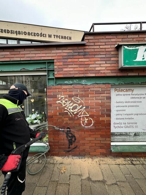 Usuwanie graffiti czyszczenie usuwanie farby