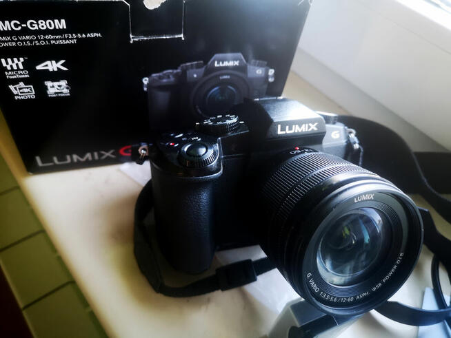 Panasonic DMC-G80M Lumix bezlusterkowy aparat cyfrowy + obie