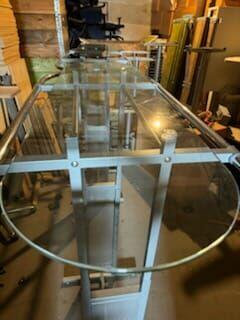 Wieszak z półką szklaną duży wieszaki regały szklane