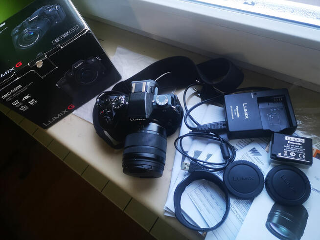 Panasonic DMC-G80M Lumix bezlusterkowy aparat cyfrowy + obie