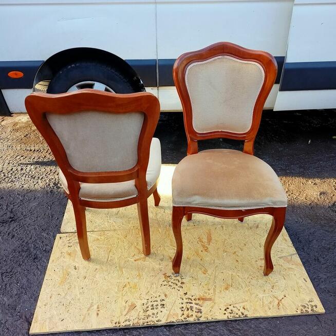 Krzesła Medaliony , 2 Krzesła Stylowe Tapicerowane, Stylowe