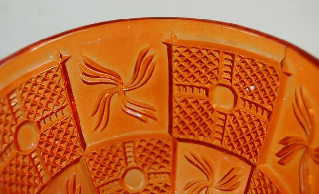 Art Deco Huta Hortensja bomboniera szkło karnawałowe