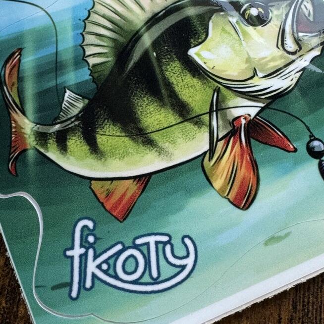 PREZENT DLA WĘDKARZA - Zestaw laminowanych naklejek 9 sztuk!