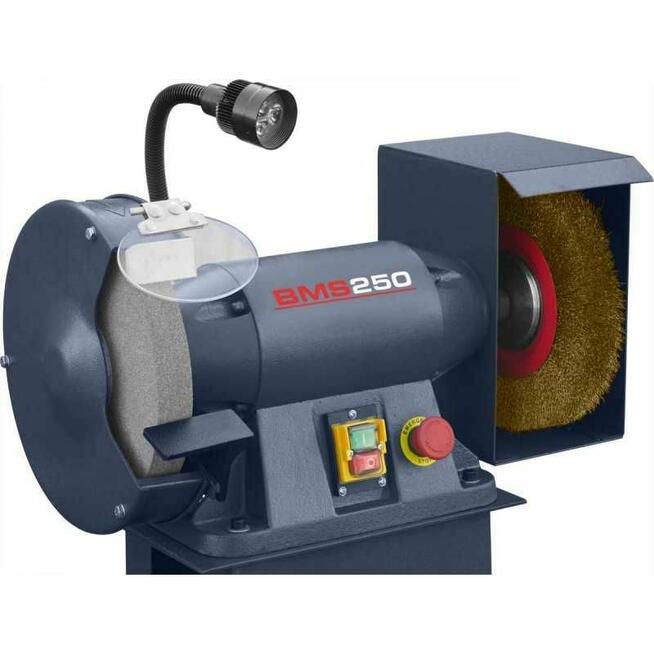 Przemysłowa szlifierka dwutarczowa CORMAK BMS250 z podstawą