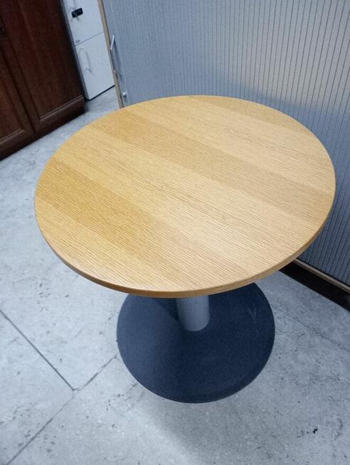 Stół okrągły w kolorze drewna 70x72,5cm stoły do biur domu