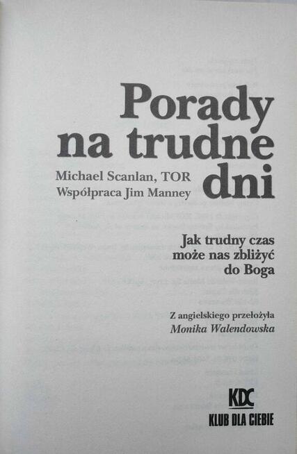 Książka Porady na trudne dni Michael Scanlan