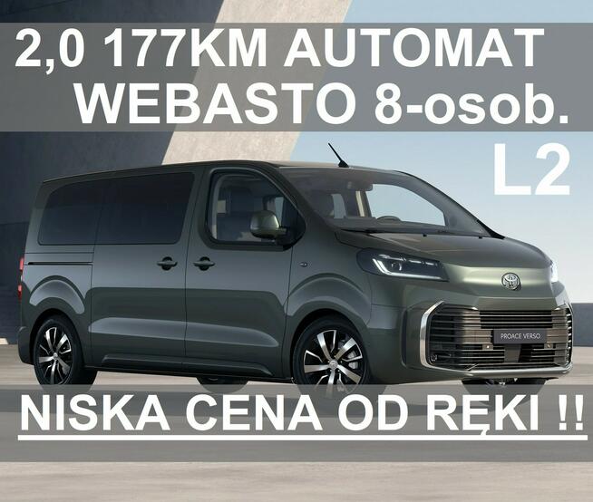 Toyota Proace Verso 2,0 177KM Automat  8-os. Webasto Kamera Dostępny od ręki  2446 zł