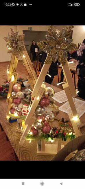 Choinki drewniane, ozdoba