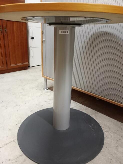 Stół okrągły w kolorze drewna 70x72,5cm stoły do biur domu