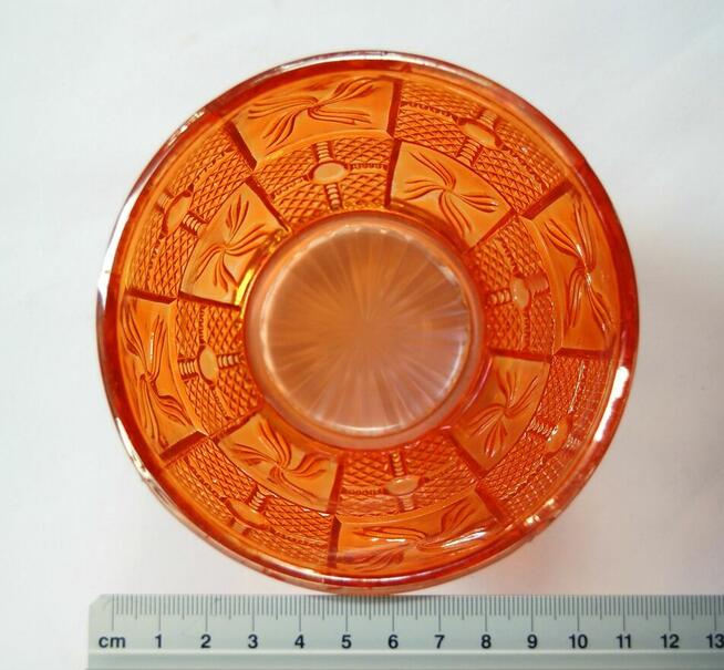 Art Deco Huta Hortensja bomboniera szkło karnawałowe