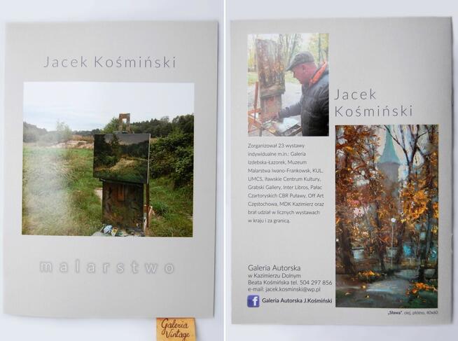 Jacek Kośmiński, sad, pejzaż, obraz olejny na płótnie