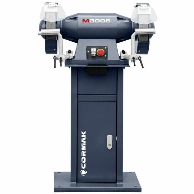 Przemysłowa szlifierka dwutarczowa CORMAK M300S z podstawą