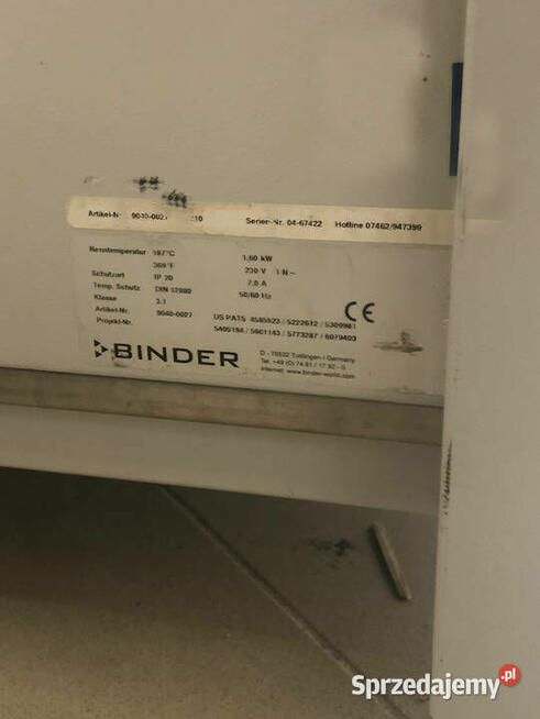 CIEPLARKA INKUBATOR - Binder Model CB 210