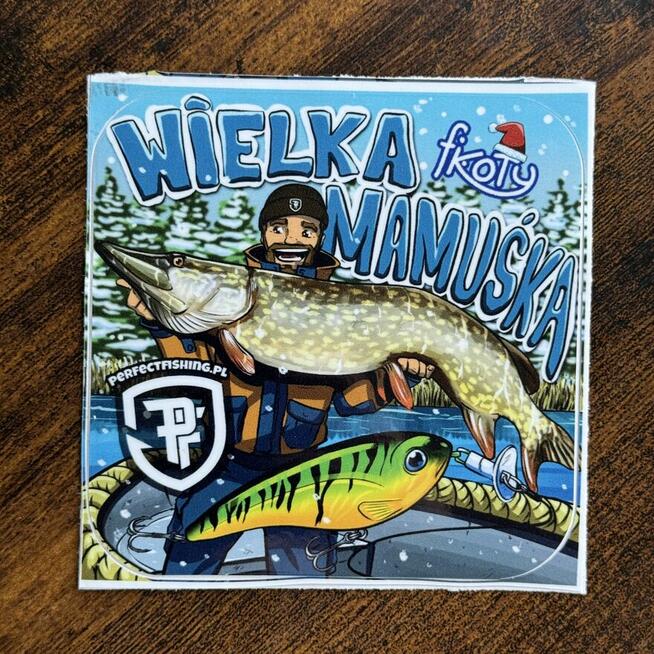 PREZENT DLA WĘDKARZA - Zestaw laminowanych naklejek 9 sztuk!