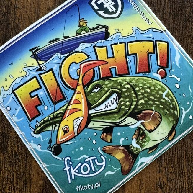 PREZENT DLA WĘDKARZA - Zestaw laminowanych naklejek 9 sztuk!