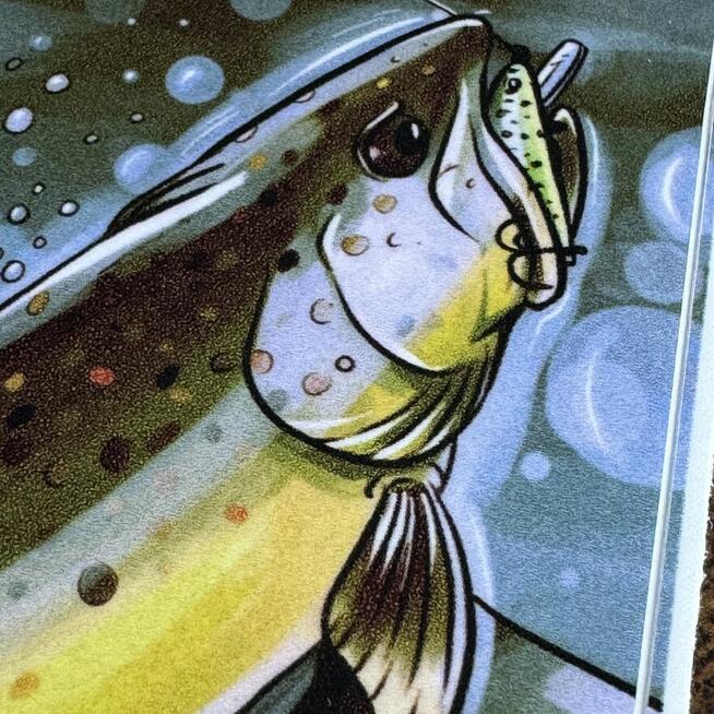 PREZENT DLA WĘDKARZA - Zestaw laminowanych naklejek 9 sztuk!