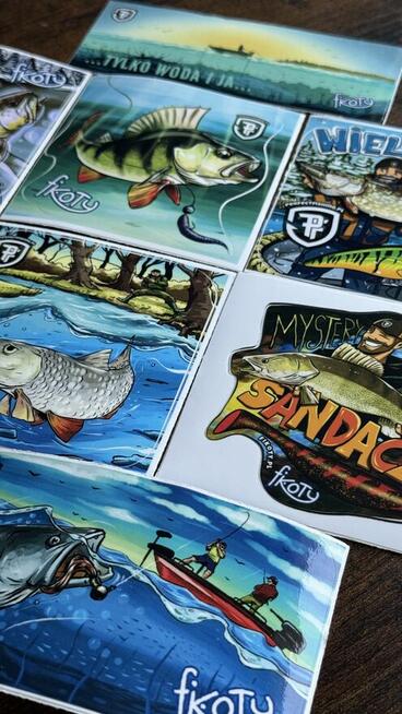 Naklejki laminowane na łódź ponton samochód WĘDKARSKIE