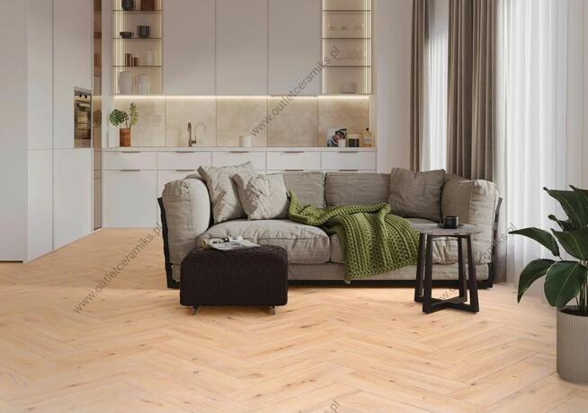 Jodełka do salonu, płytki podłogowe drewnopodobne Limewood