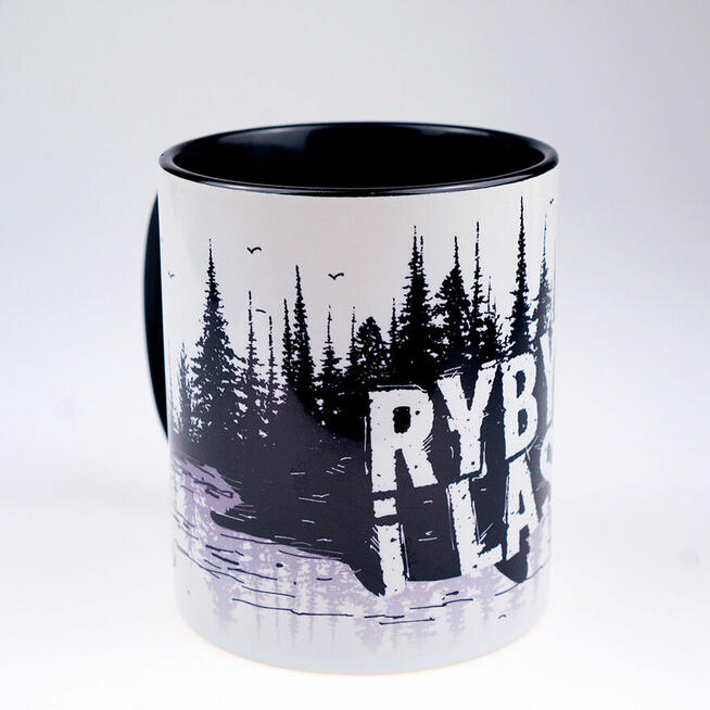 Wyjątkowy PREZENT na święta dla WĘDKARZA kubek RYBY I LAS