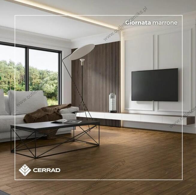 Płytki drewnopodobne podłogowe jodełka 60x11 Giornata gat.2