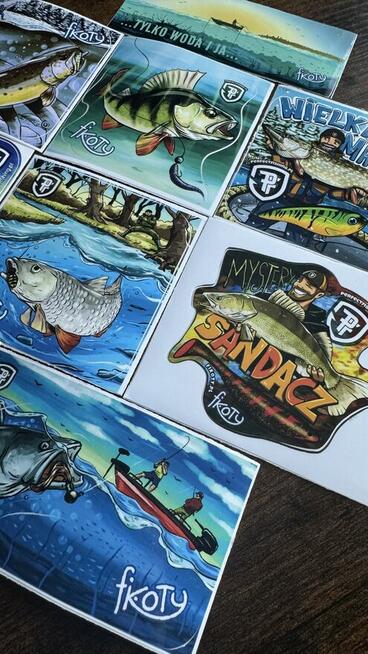 Naklejki laminowane na łódź ponton samochód WĘDKARSKIE