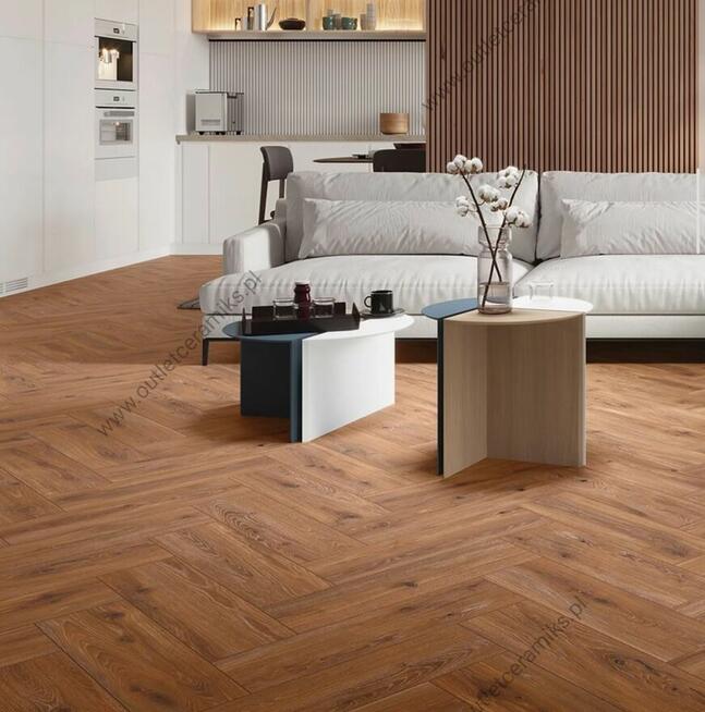 Jodełka do salonu, płytki podłogowe drewnopodobne Limewood