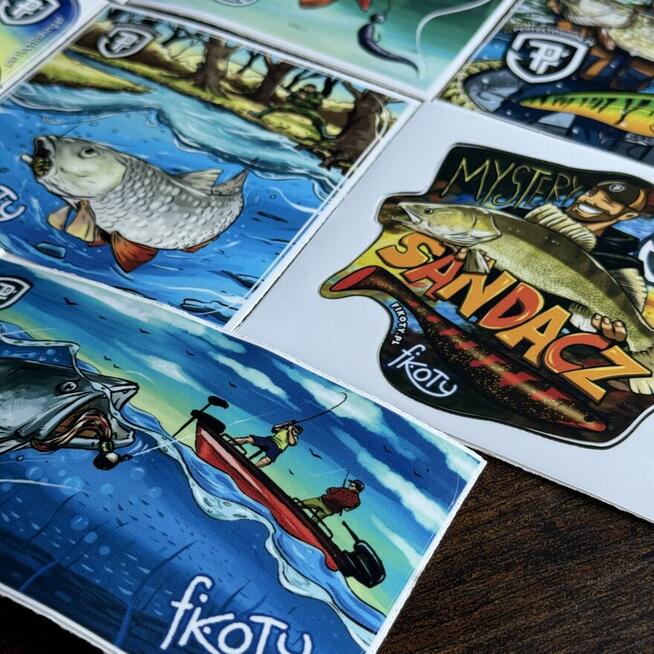 Naklejki laminowane na łódź ponton samochód WĘDKARSKIE