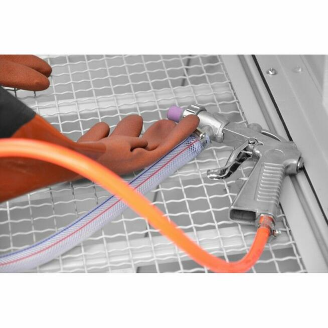 Piaskarka kabinowa 220L + PISTOLET + DYSZE GW24! GÓRNY ZAŁAD