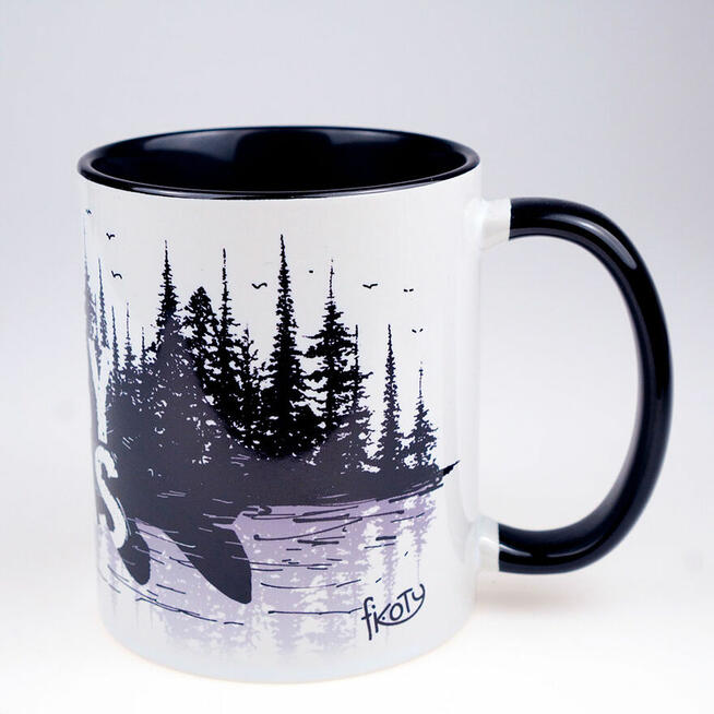 Wyjątkowy PREZENT na święta dla WĘDKARZA kubek RYBY I LAS