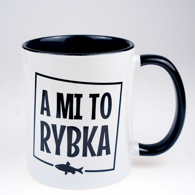 Wyjątkowy PREZENT na święta dla WĘDKARZA kubek A MI TO RYBKA