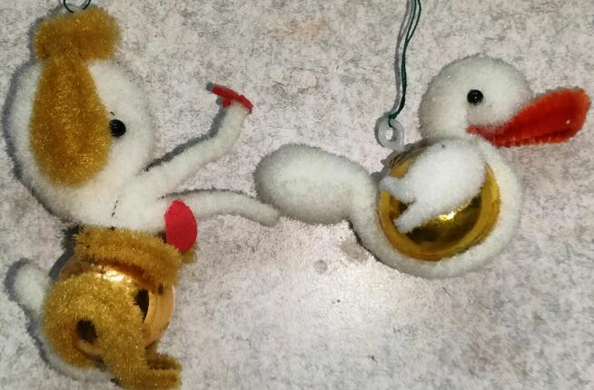 Bombki choinkowe , pajacyki , zawieszki choinkowe lata PRL