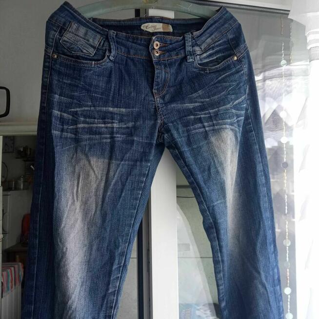 jeans damskie granatowe