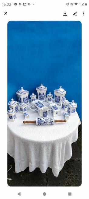 Zestaw Porcelanowy Cebulowy -porcelana blu-vintage