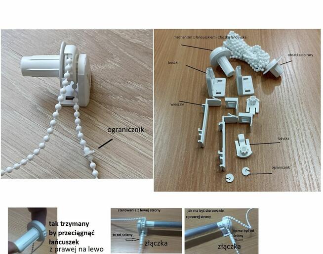 Roleta mechanizm łańcuszkowy do mini dzień noc