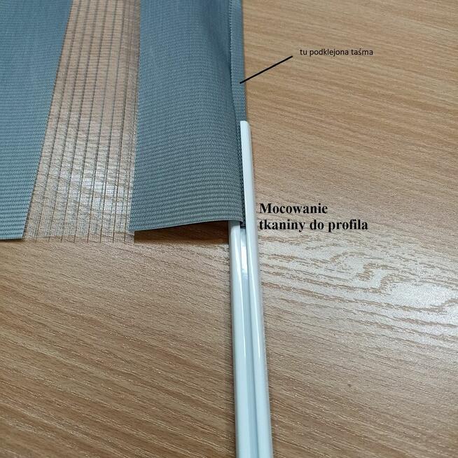 profil zaczepowy do rolet dzień noc mini alu biały za 100 cm