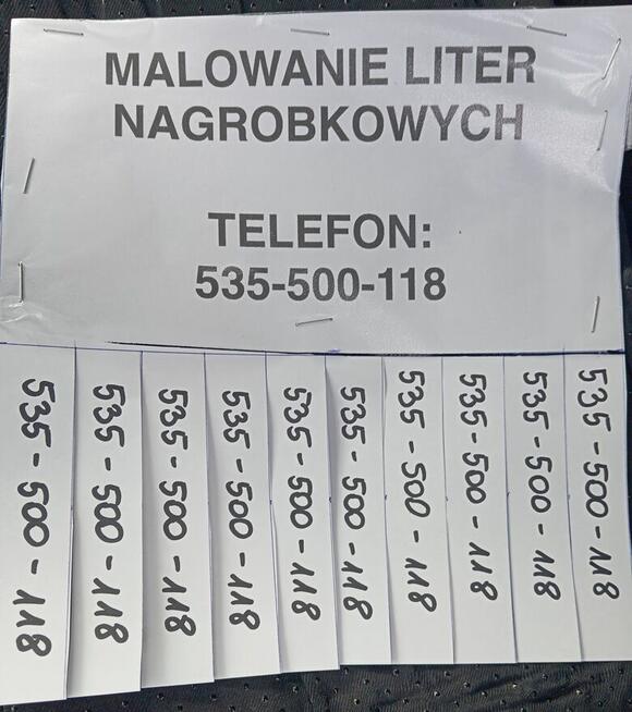 Malowanie liter nagrobkowych
