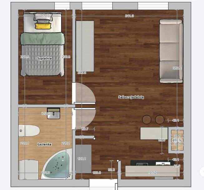 Kawalerka w Wałbrzychu blisko aquaparku, klimatyzacja, IIp