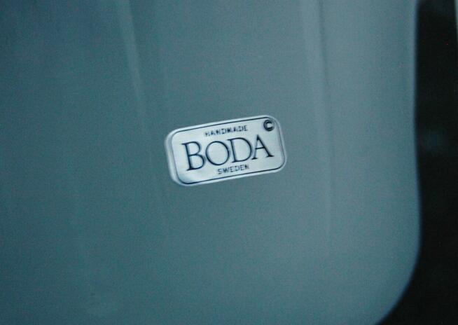 Boda Sweden handmade świecznik kwiat matowe szkło Szwecja