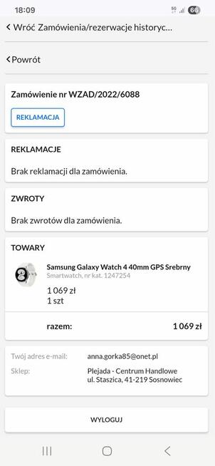 Damski smartwatch galaxy watsch 4