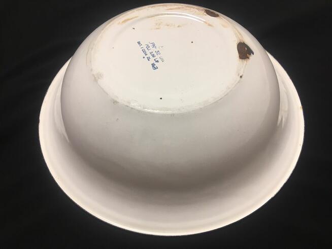 Miska biała metalowa 32 cm PRL