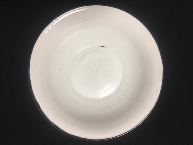 Miska biała metalowa 32 cm PRL