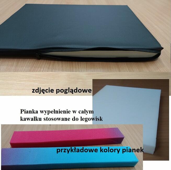 LEGOWISKO MATERAC dwustronne PSA KOTA 90x60x6cm eko-skóra