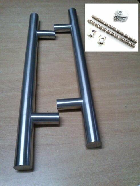 POCHWYT DRZWI furtki ANTABA STAL INOX 800/1000 ss okrągły