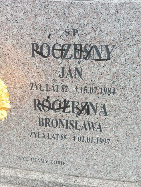 Malowanie liter nagrobkowych