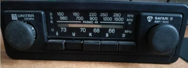 Radio Unitra Diora Safari 5 SMP-502 samochodowe retro PRL