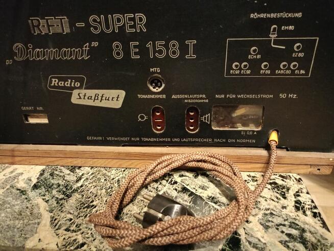 Zabytkowe Radio Lampowe RFT Super Diamant Vintage