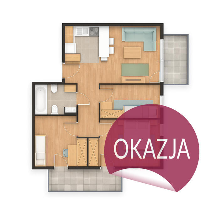 ⭐️ Promocja Siewierz 2 balkony 4 pokoje gotowe ⭐️