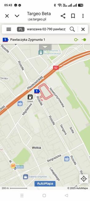 Wynajmę miejsce postojowe Ul.Pawlaczyka 1 Ursynów Przy S2