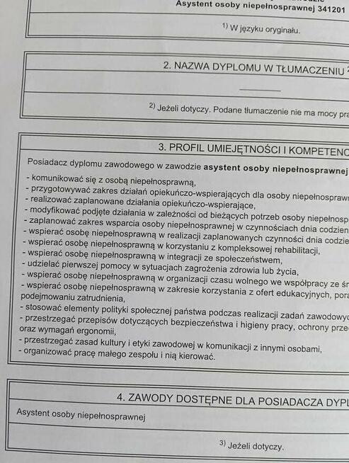 Asystent osoby niepełnosprawnej