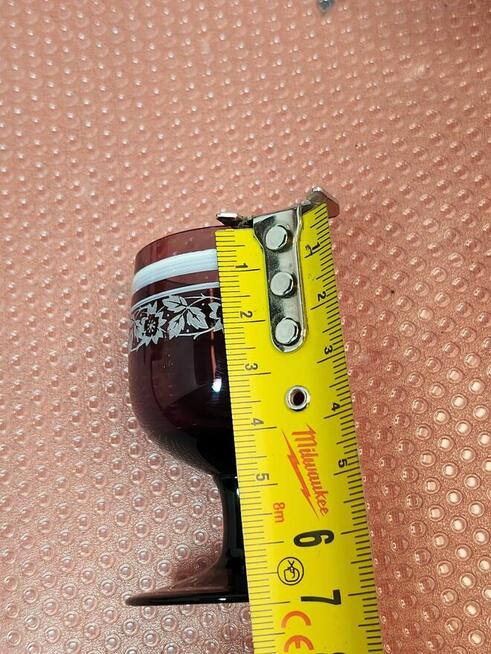 Stare kieliszki szkło kryształowe 10 szt rubinowe